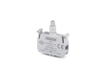 Yedek LED'li 12-30V AC/DC Beyaz Sinyal Blok